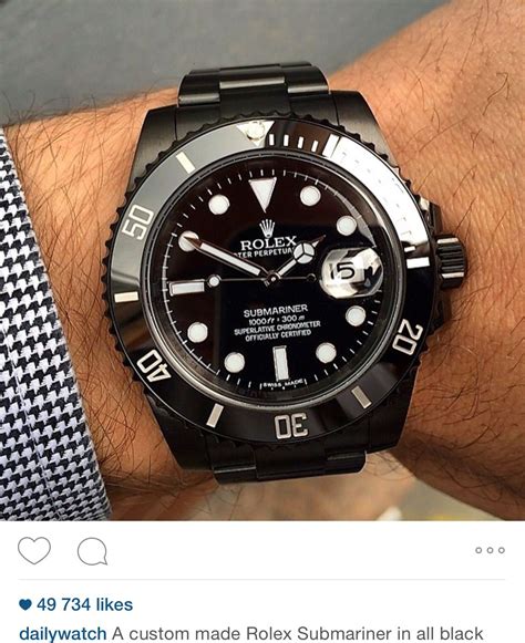 rolex blackout watch|custom black Rolex watches.